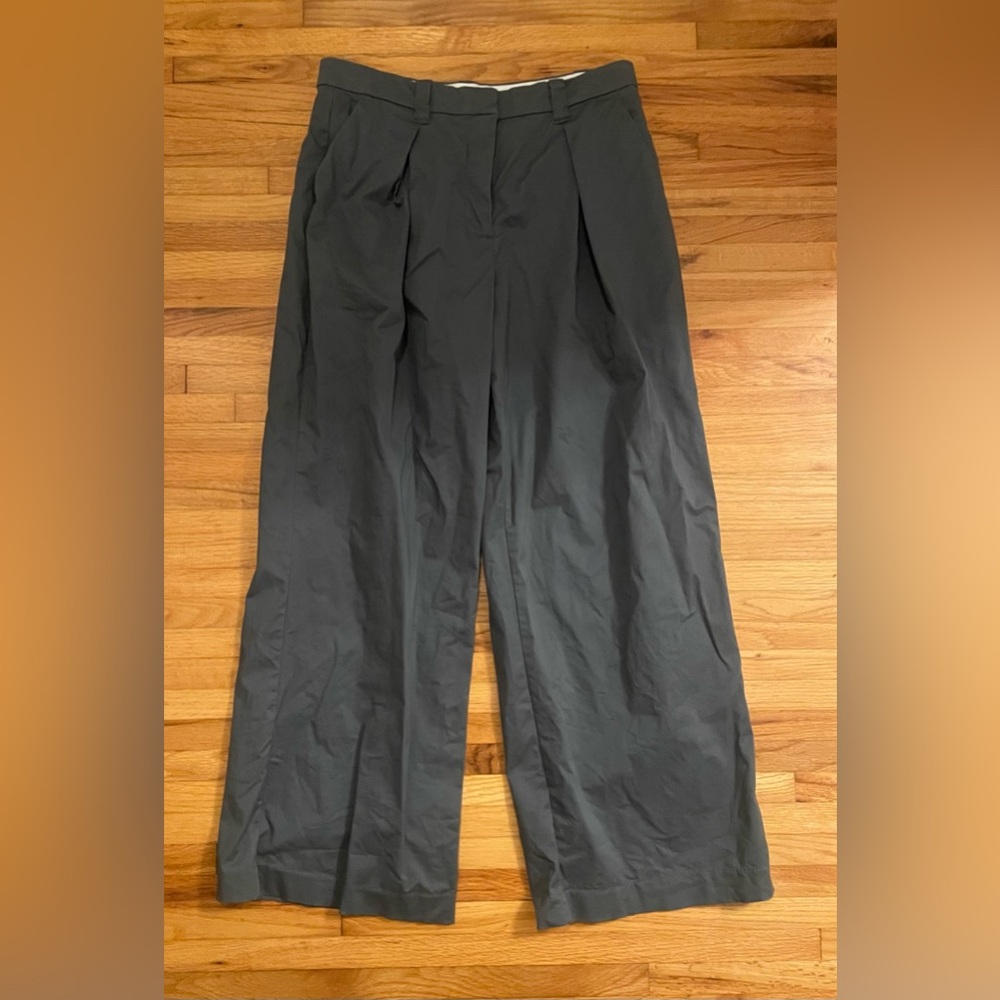 Abercrombie & Fitch Twill Pleated Wide Leg Pants Size 31